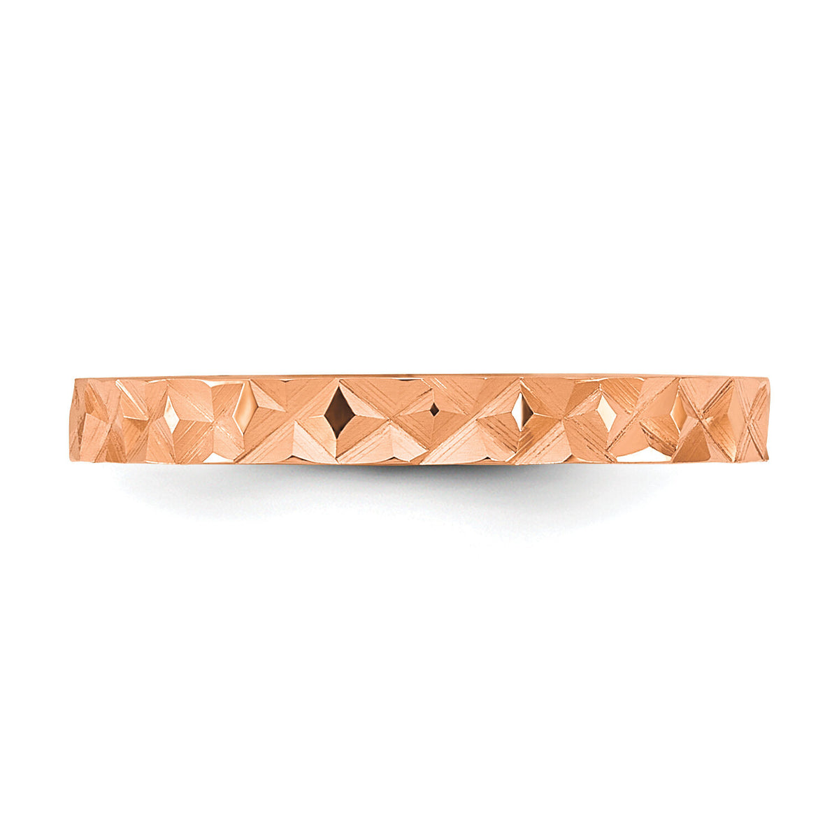 14K Rose Gold Madi K Diamond-cut Design 2mm Band Baby / Children's Ring-SE3085