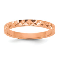 14K Rose Gold Madi K Diamond-cut Design 2mm Band Baby / Children's Ring-SE3085