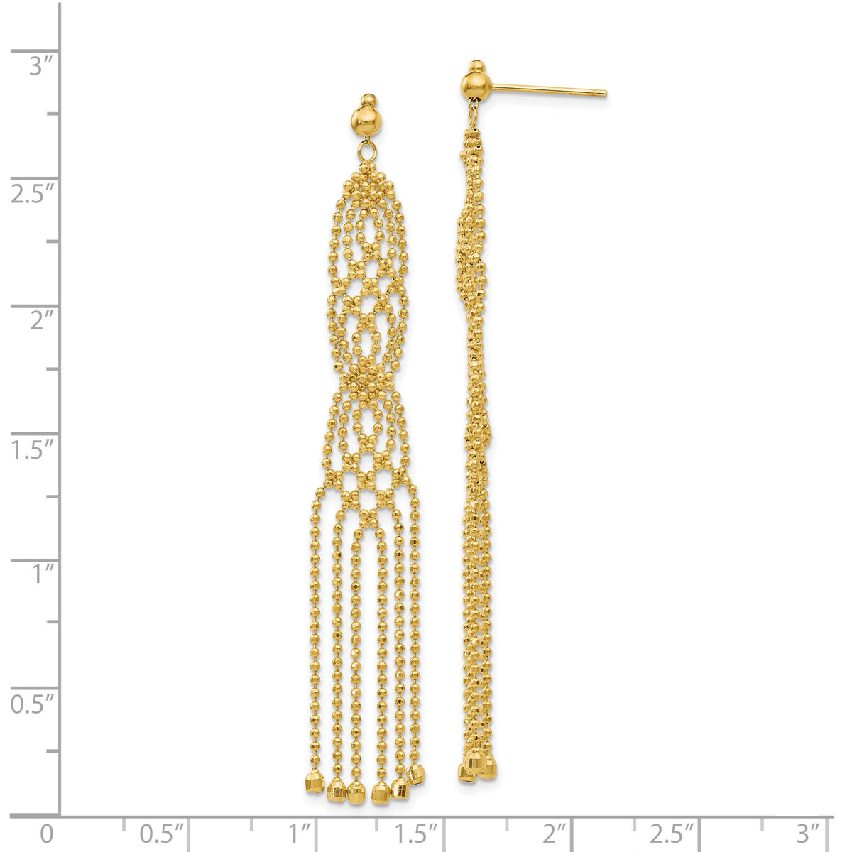 14K Beaded Earrings-SF1629