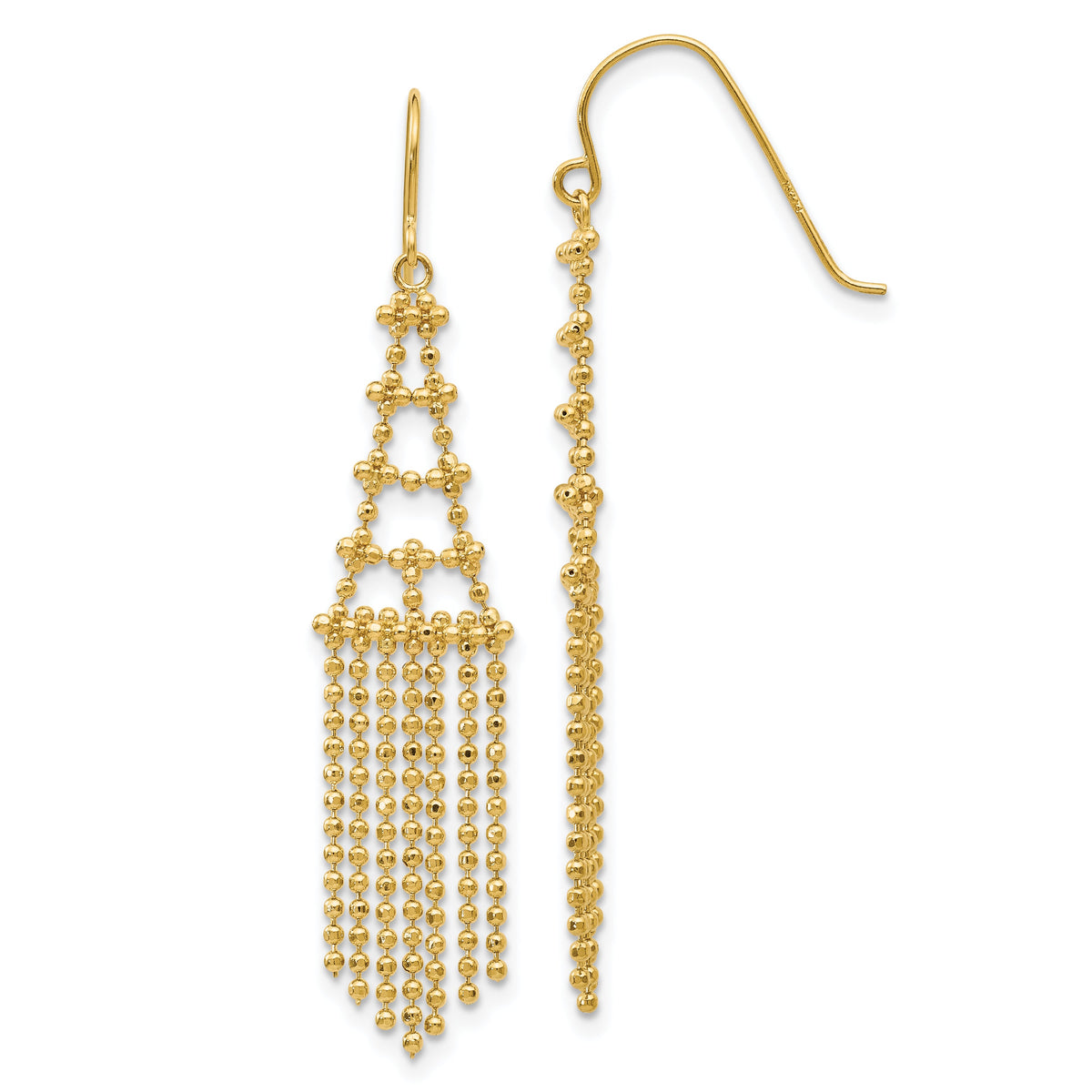 14K Beaded Earrings-SF1631