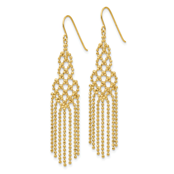 14K Bead Chain Earrings-SF1643