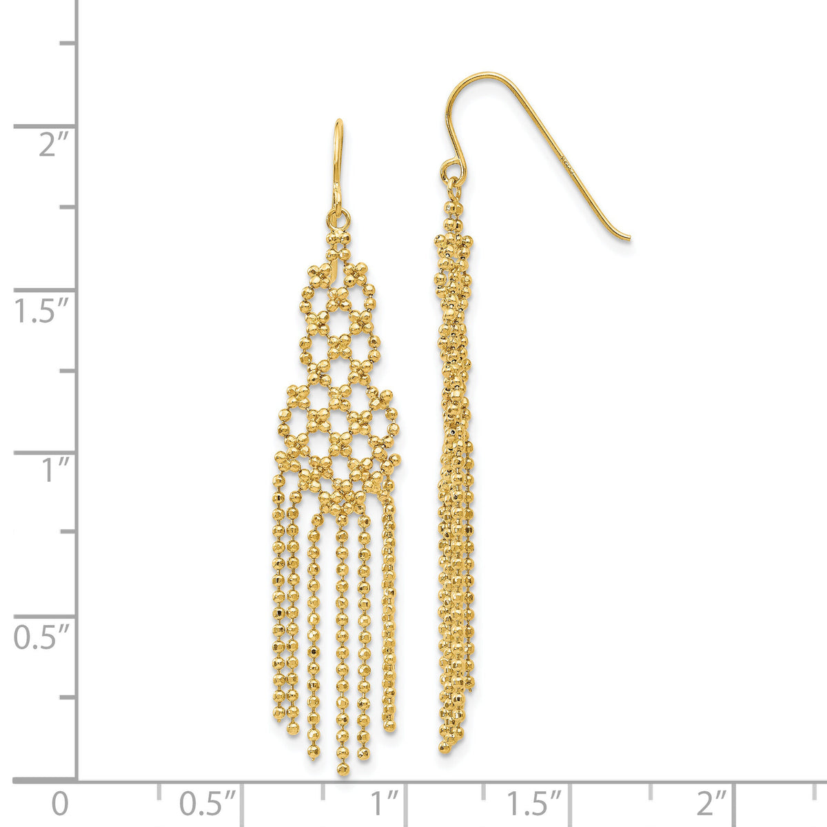14K Bead Chain Earrings-SF1643
