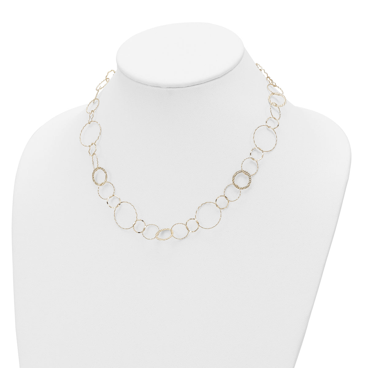 14K Yellow Combo Circle Chain-SF1668-18