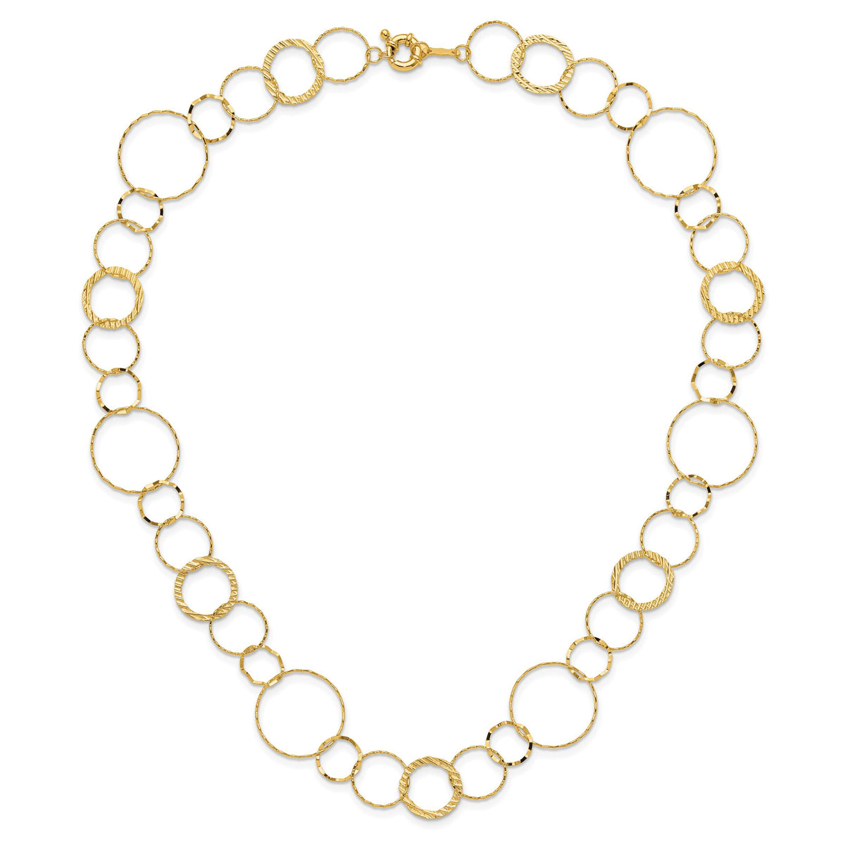 14K Yellow Combo Circle Chain-SF1668-24