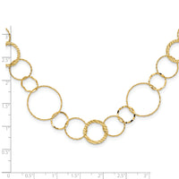14K Yellow Combo Circle Chain-SF1668-18