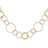 14K Yellow Combo Circle Chain-SF1668-24