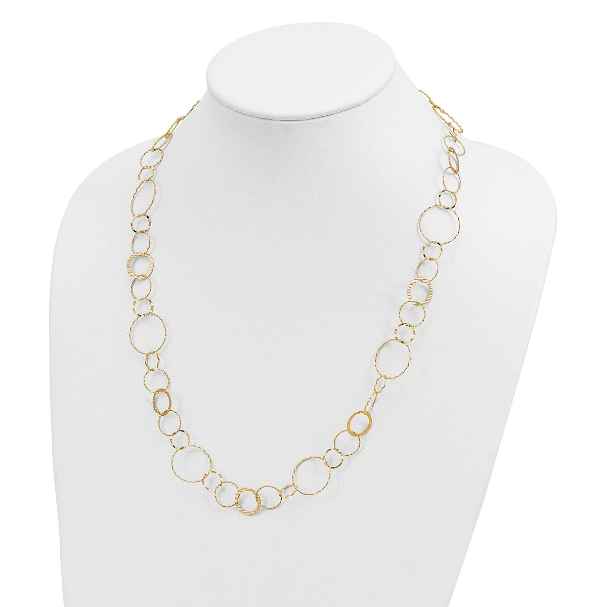 14K Yellow Combo Circle Chain-SF1668-24