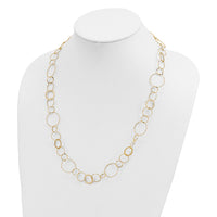 14K Yellow Combo Circle Chain-SF1668-24
