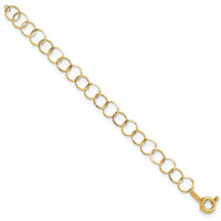 14K Circle Chain Bracelet-SF1670-7.5