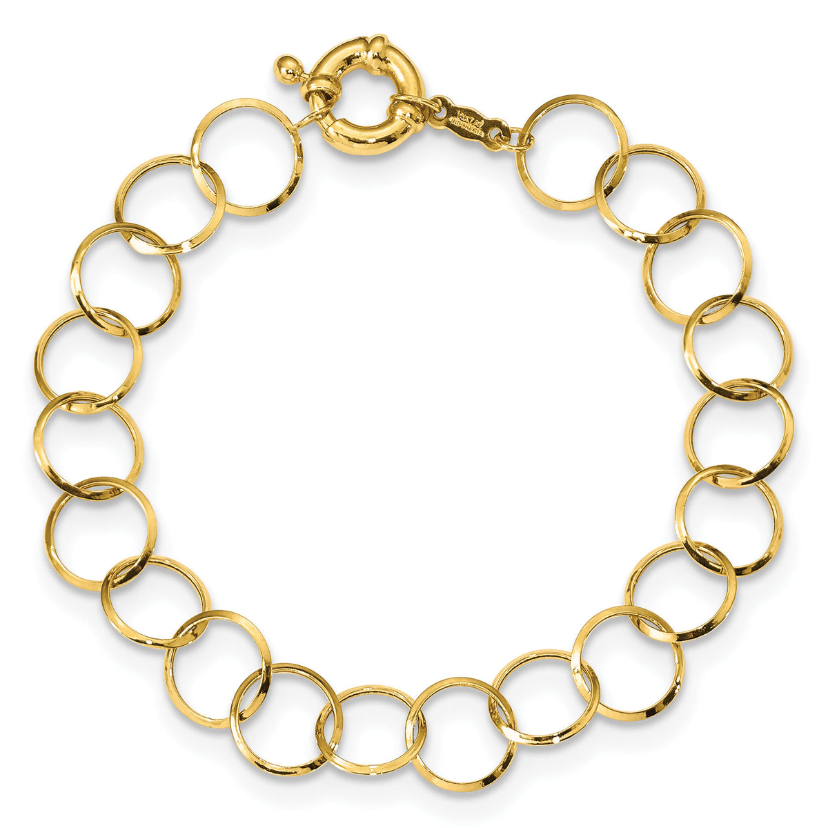 14K Circle Chain Bracelet-SF1670-7.5