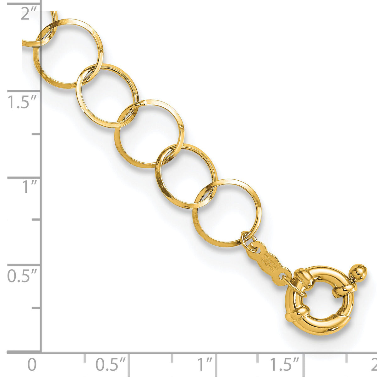 14K Circle Chain Bracelet-SF1670-7.5