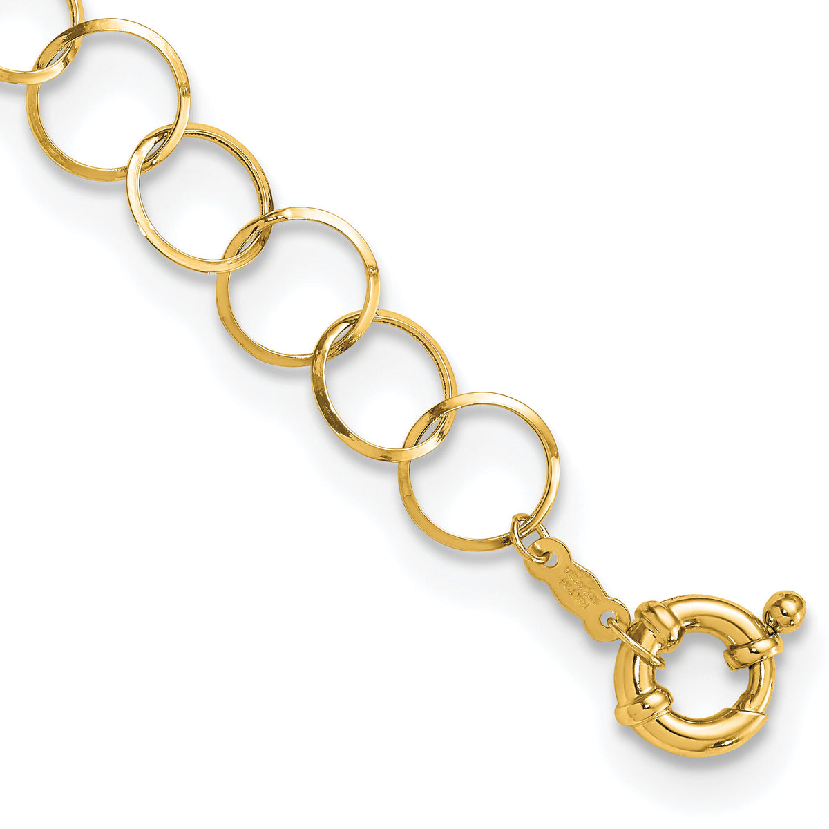 14K Circle Chain Bracelet-SF1670-7.5