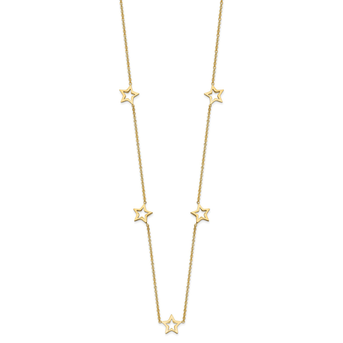 14K Star w/2in Extension 18in Necklace-SF1724-18