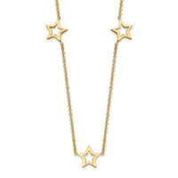 14K Star w/2in Extension 18in Necklace-SF1724-18