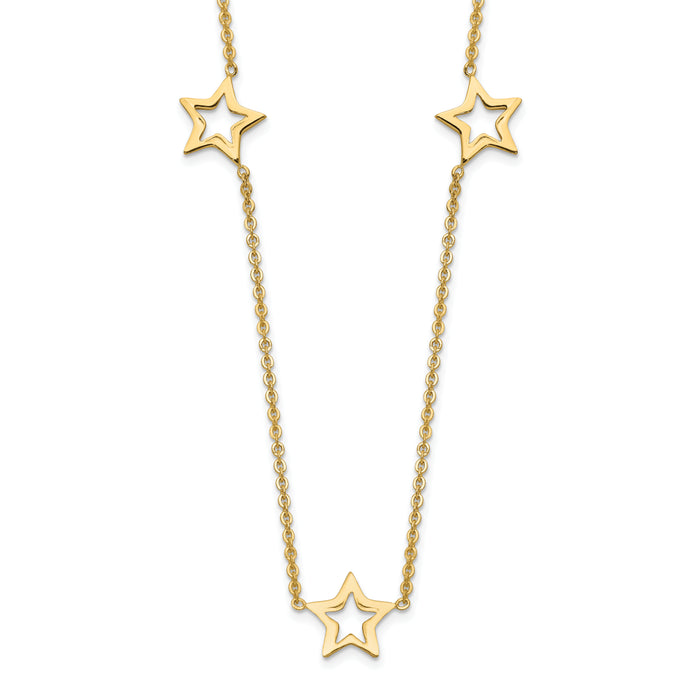 14K Star w/2in Extension 18in Necklace-SF1724-18