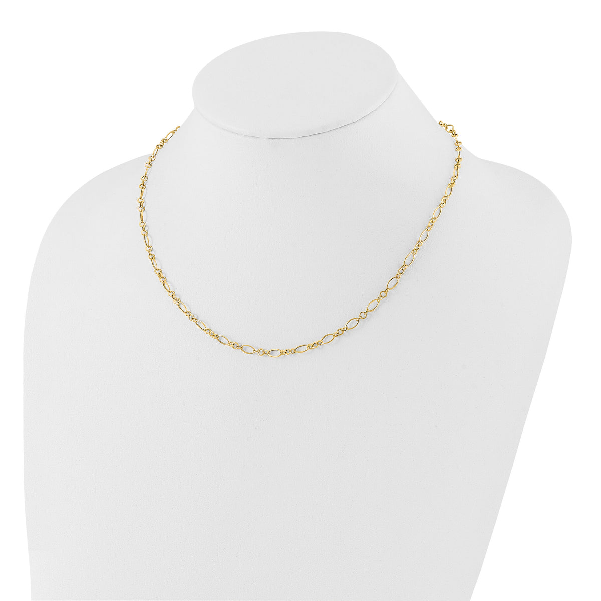 14k Oval Link Necklace-SF1839-18
