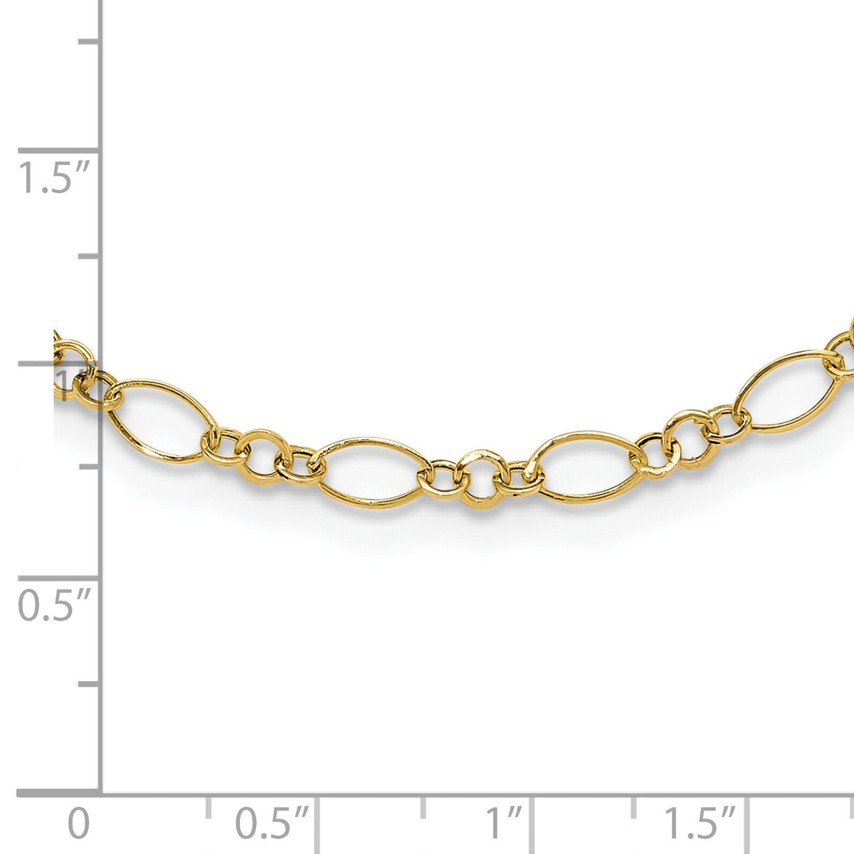 14k Oval Link Necklace-SF1839-18
