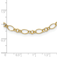 14k Oval Link Necklace-SF1839-18