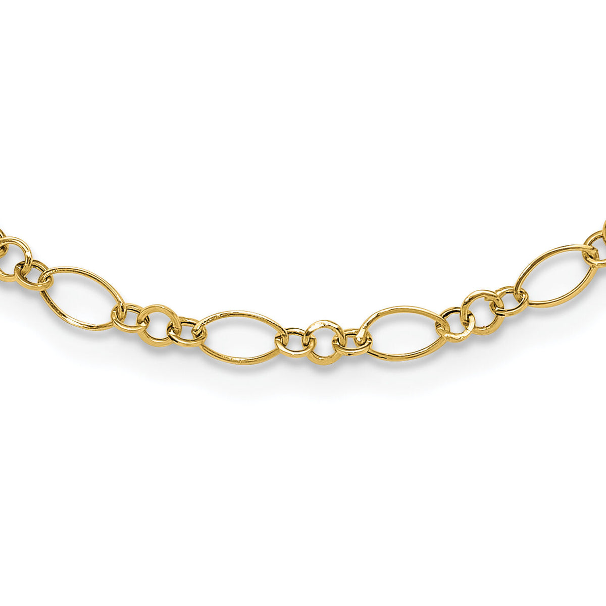 14k Oval Link Necklace-SF1839-18