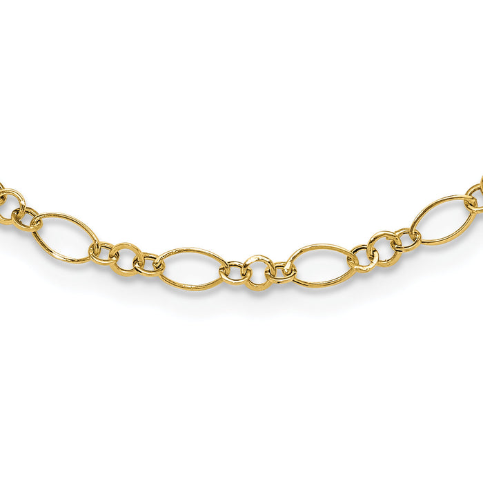 14k Oval Link Necklace-SF1839-18