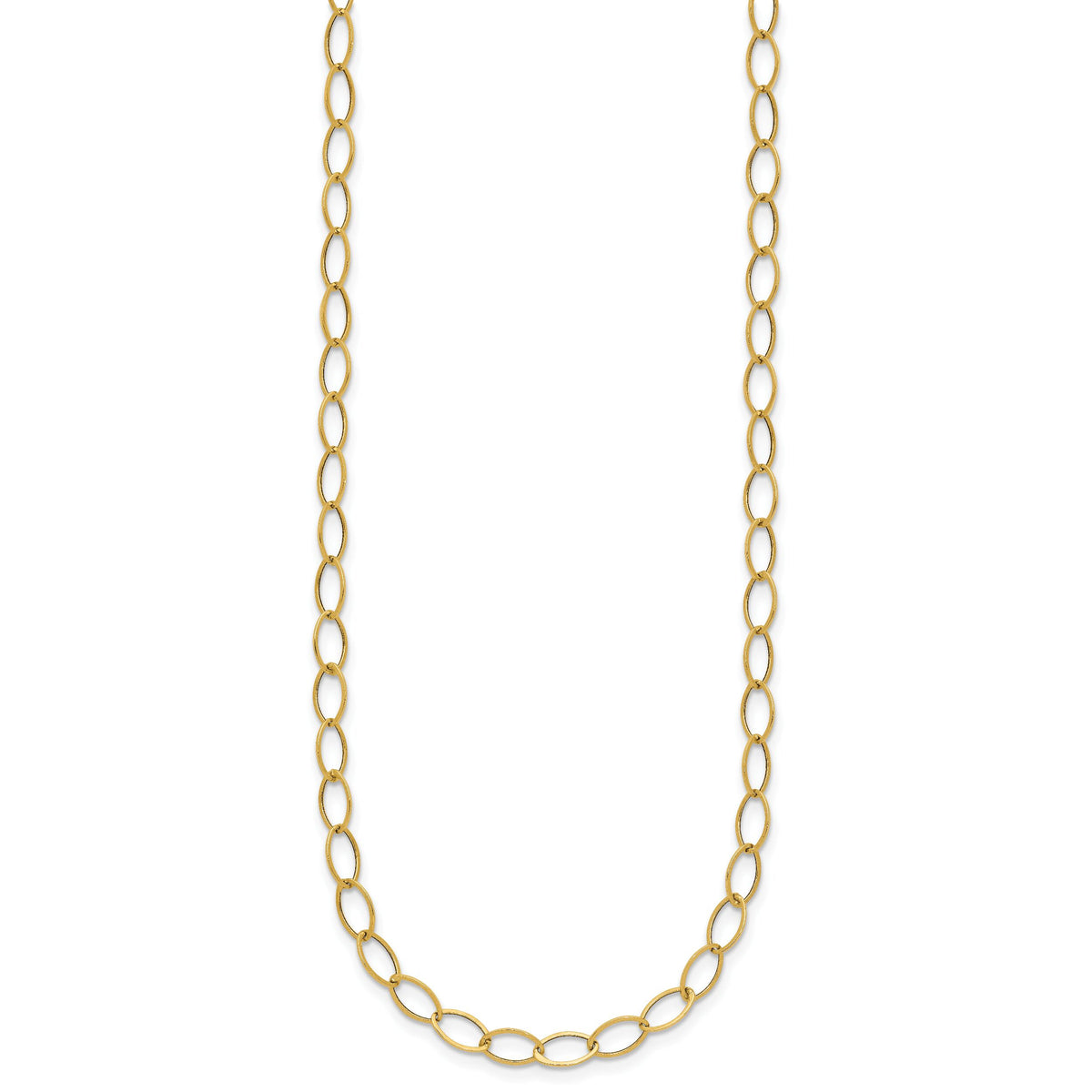 14k Oval Link Necklace-SF1848-18