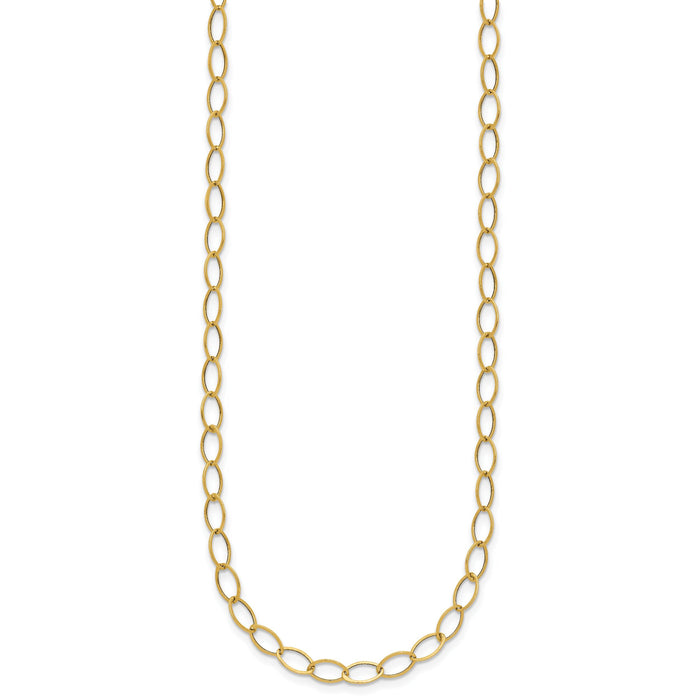 14k Oval Link Necklace-SF1848-18