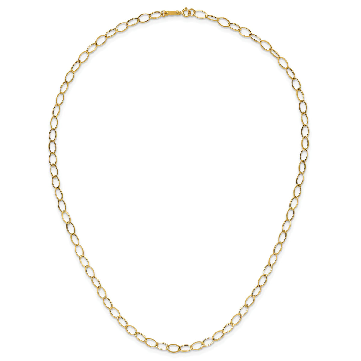 14k Oval Link Necklace-SF1848-18