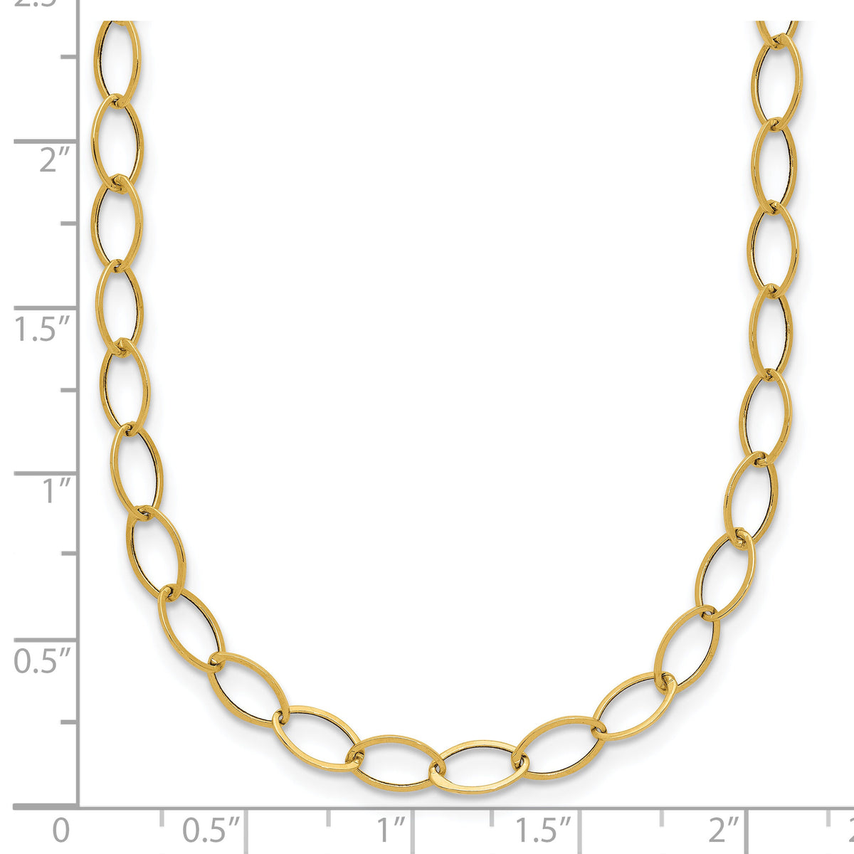 14k Oval Link Necklace-SF1848-18