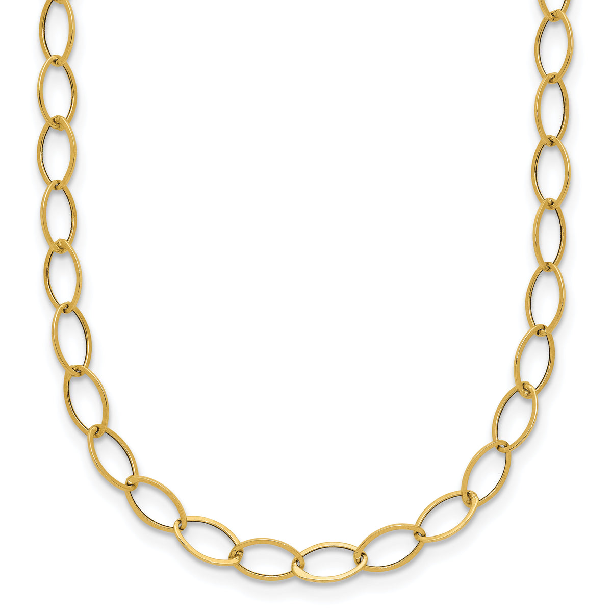 14k Oval Link Necklace-SF1848-18