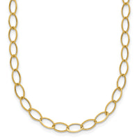 14k Oval Link Necklace-SF1848-18