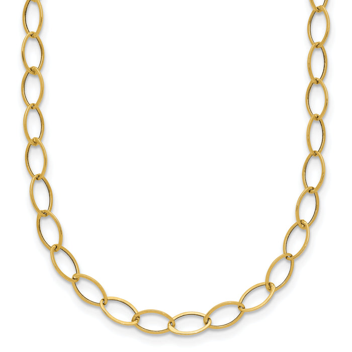 14k Oval Link Necklace-SF1848-18