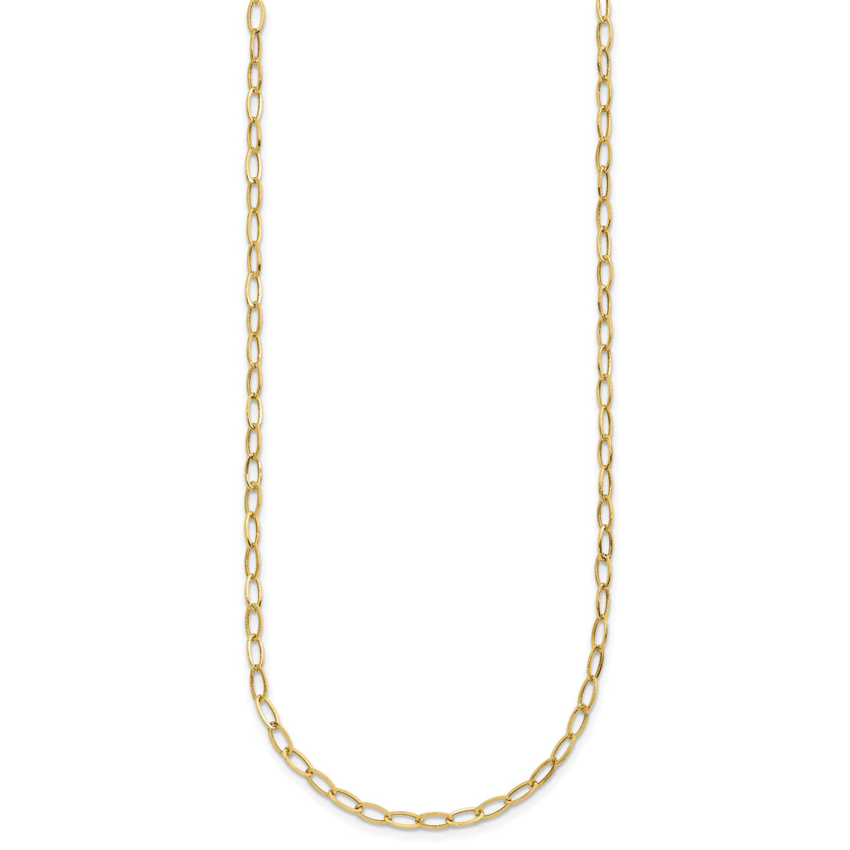 14k Oval Link Necklace-SF1854-18