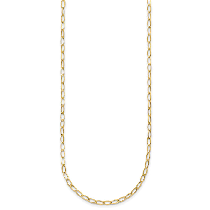 14k Oval Link Necklace-SF1854-18