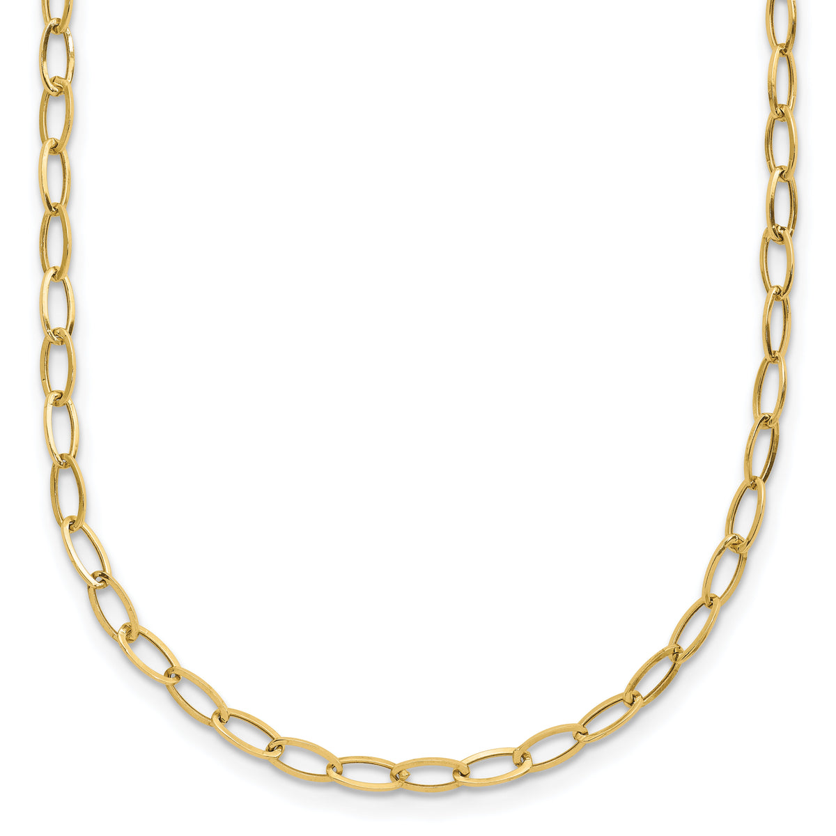 14k Oval Link Necklace-SF1854-18