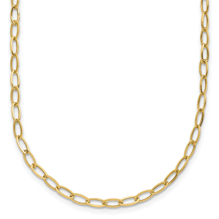14k Oval Link Necklace-SF1854-18