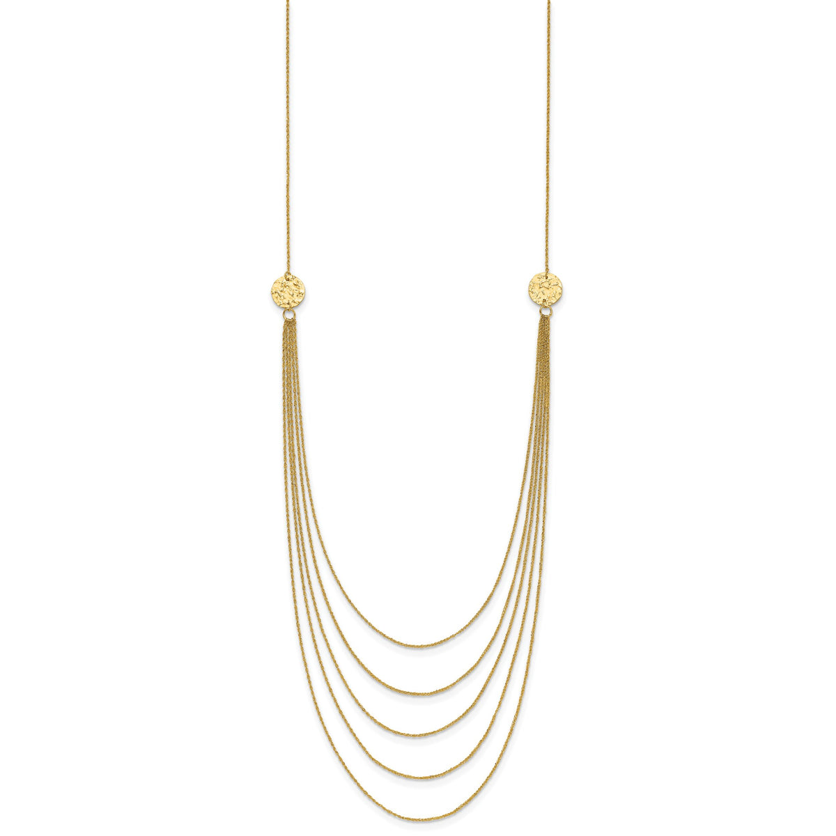 14k Five Strand Necklace-SF1862-18