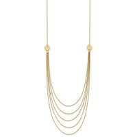 14k Five Strand Necklace-SF1862-18