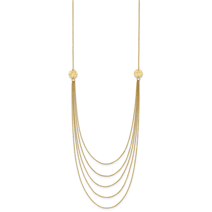 14k Five Strand Necklace-SF1862-18
