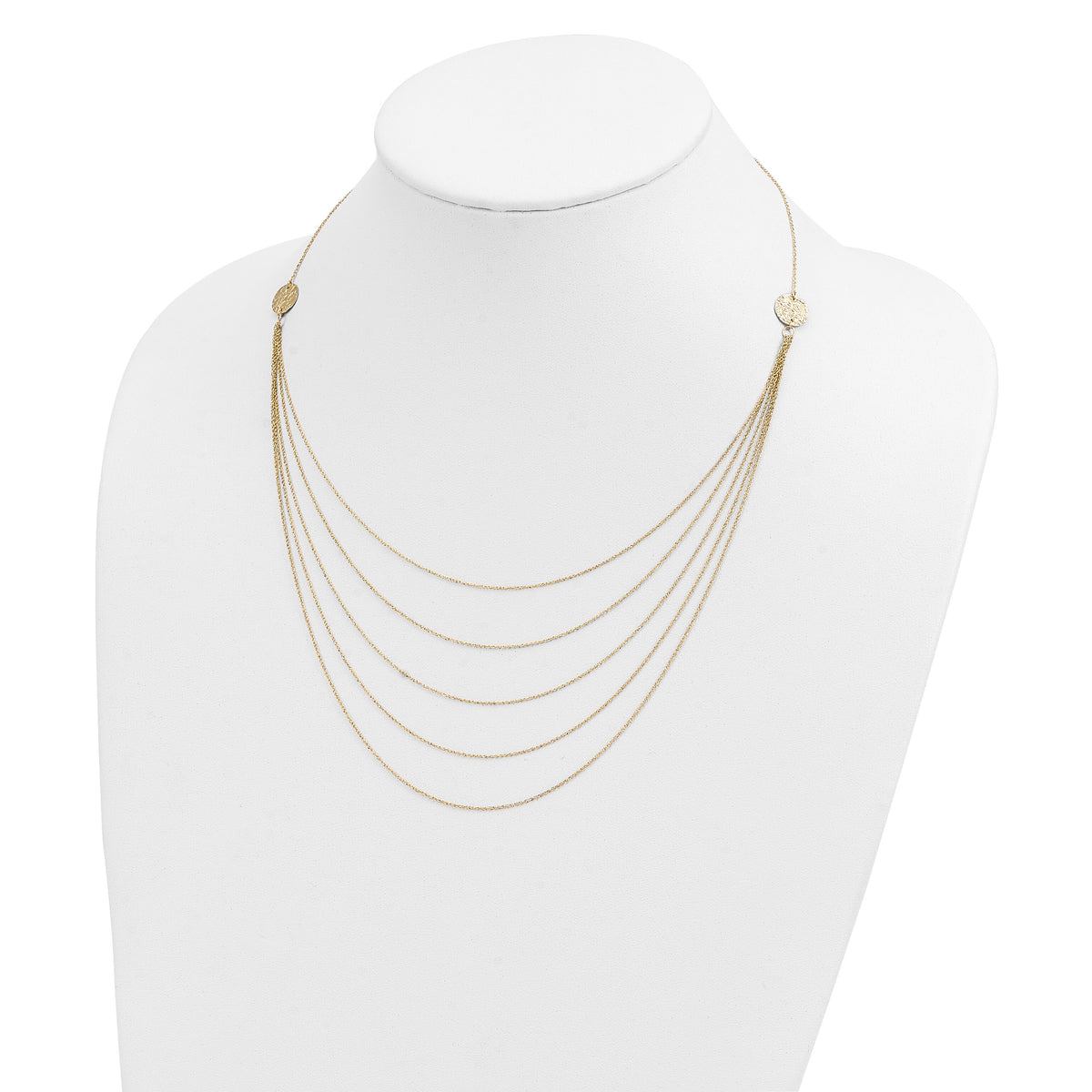 14k Five Strand Necklace-SF1862-18