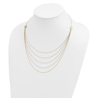 14k Five Strand Necklace-SF1862-18