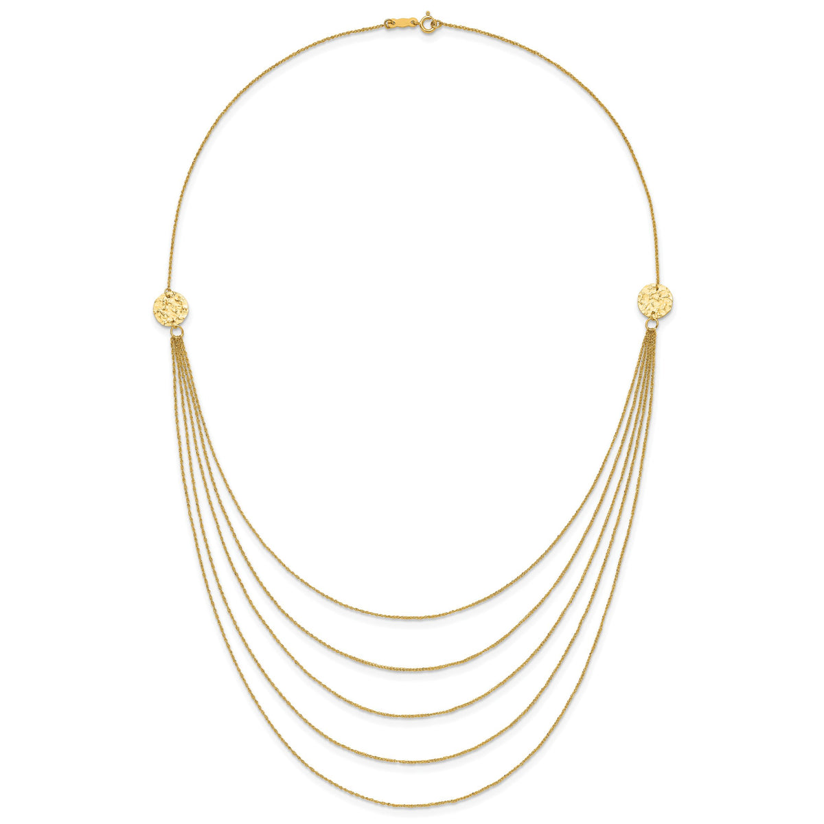 14k Five Strand Necklace-SF1862-18