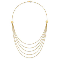 14k Five Strand Necklace-SF1862-18