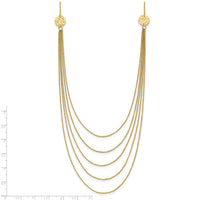14k Five Strand Necklace-SF1862-18