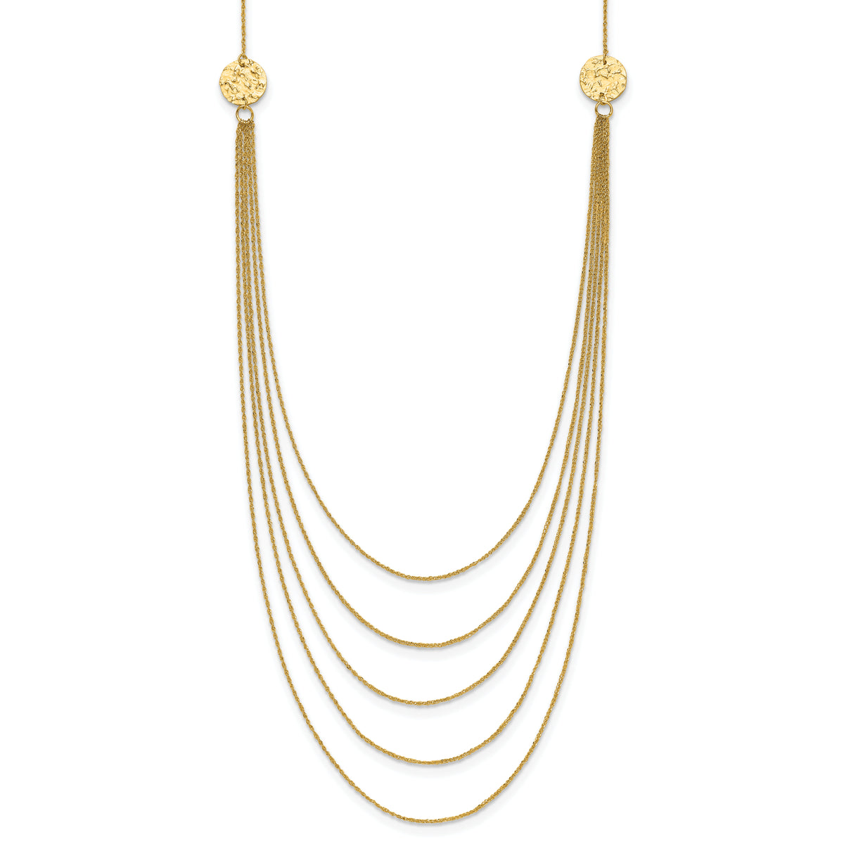 14k Five Strand Necklace-SF1862-18