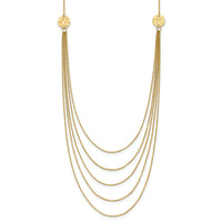 14k Five Strand Necklace-SF1862-18
