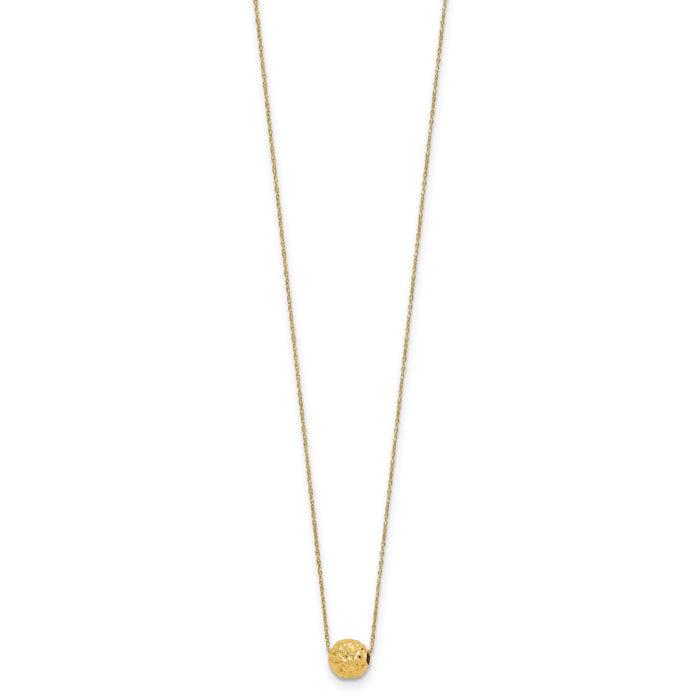 14k Bead Necklace-SF1873-18