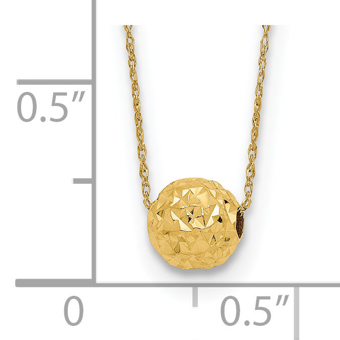 14k Bead Necklace-SF1873-18