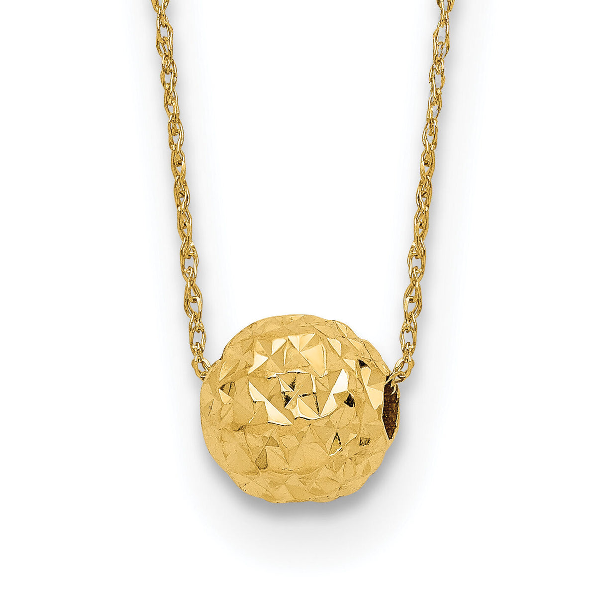 14k Bead Necklace-SF1873-18