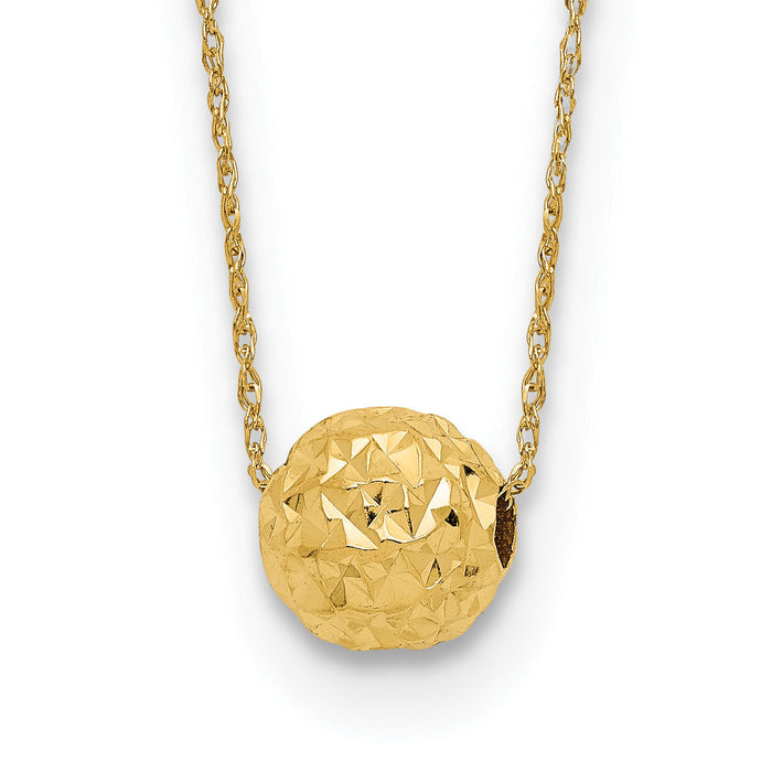 14k Bead Necklace-SF1873-18