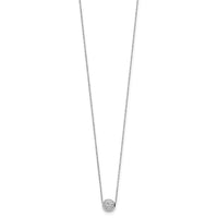 14k White Gold Bead 18in Necklace-SF1873W-18